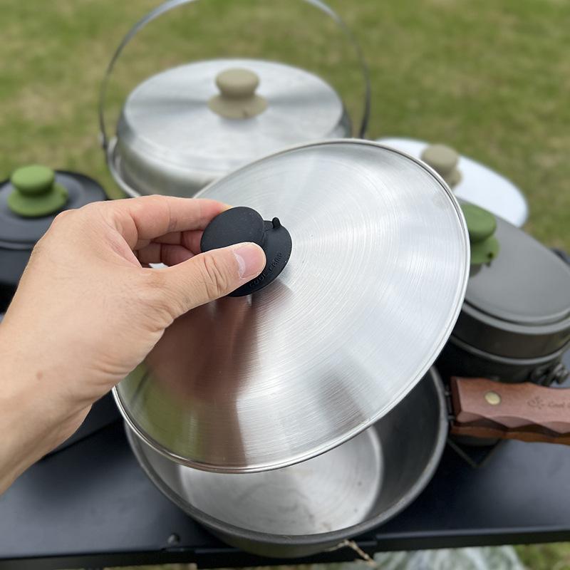 Camping Cooking Pot With Lid - 1PC Silicone Pot Lid Knob 4.9cm