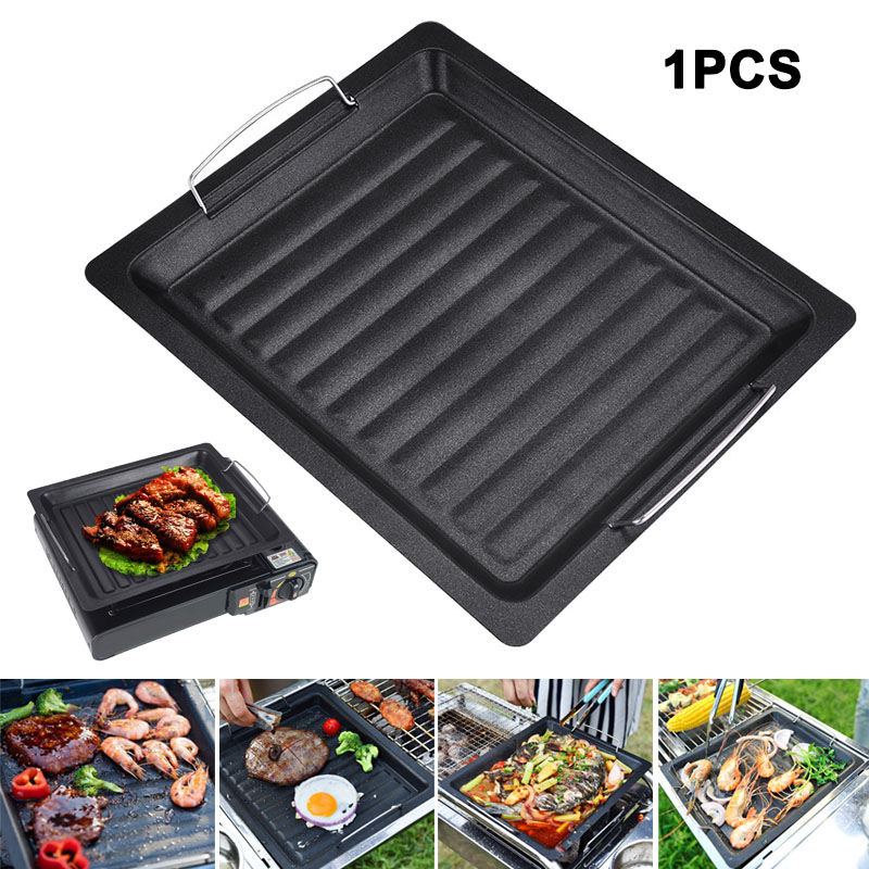 Camping Cooking Sets - Outdoors Thick Square Grill Pan With