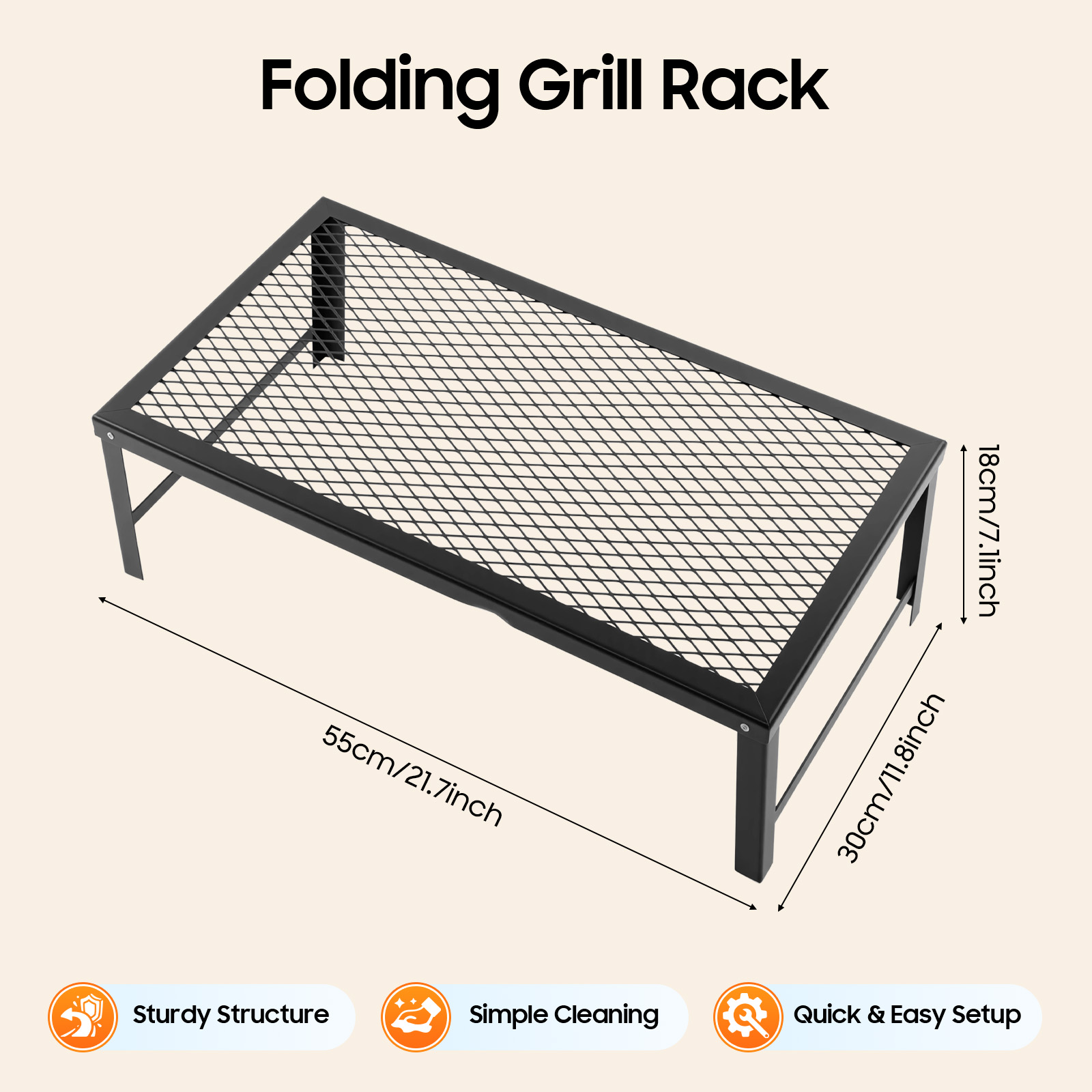 Campfire Grill, BBQ Set, Foldi - Camping Cooking Set Compact ulasan dan harga