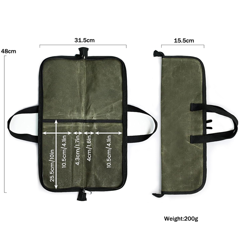 Camping Canvas Chef Knife Bag  - Japanese Camping Cooking ulasan dan harga