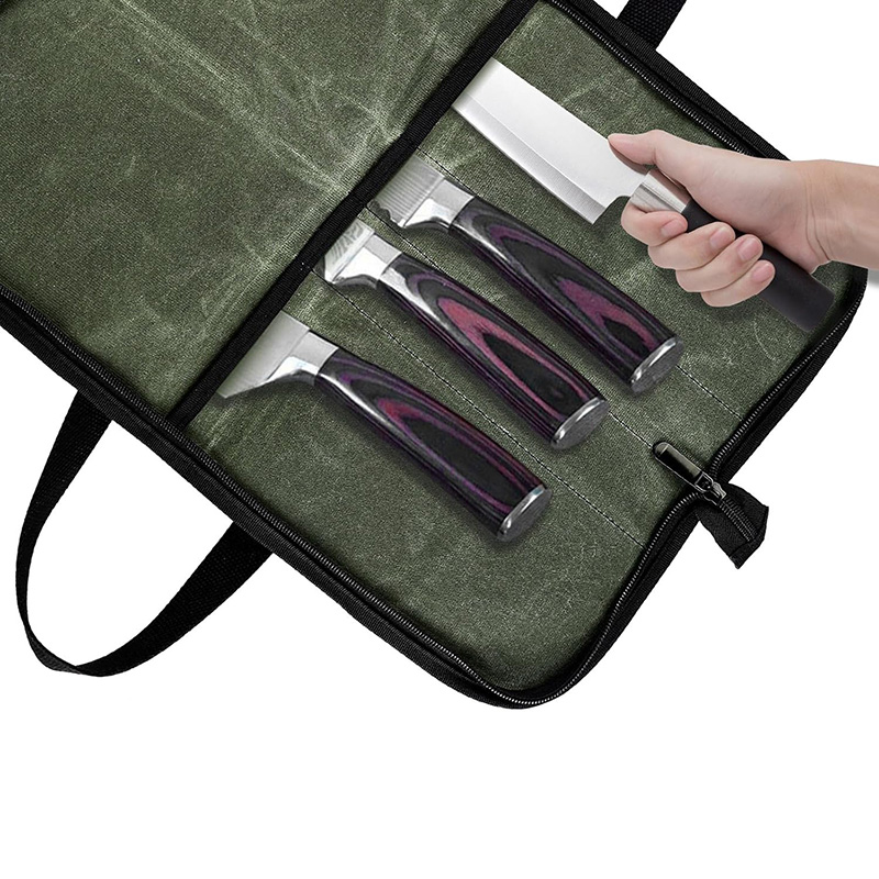 Camping Canvas Chef Knife Bag  - Japanese Camping Cooking ulasan dan harga