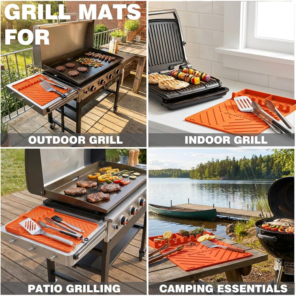 Silicone Grill Mats or Griddle - Camping Cooking ulasan dan harga