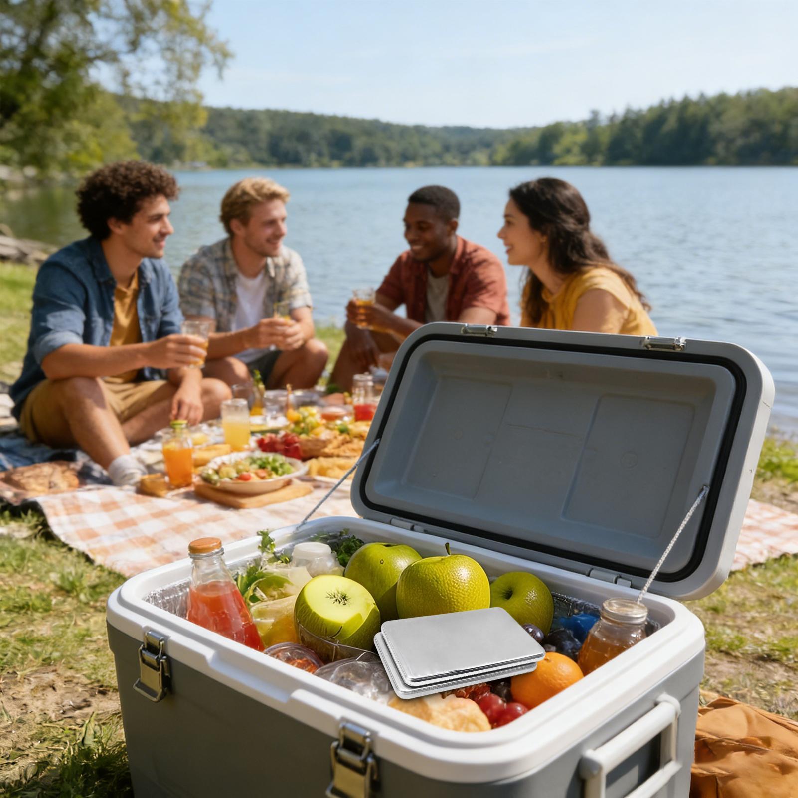 2pcs Stainless Steel Ice Packs - Camping Cooking Box ulasan dan harga